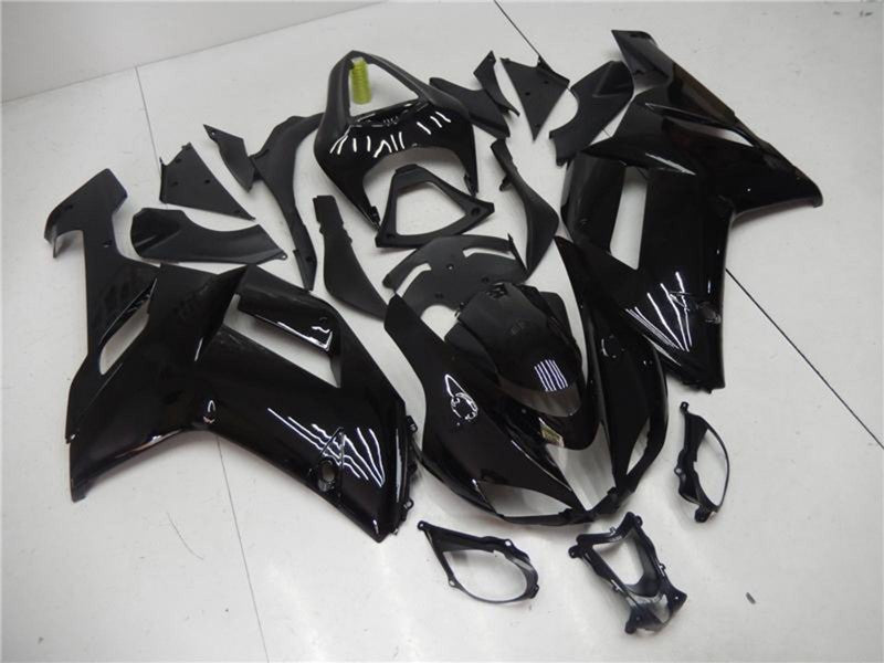 Purchase 2007-2008 Glossy Black Kawasaki ZX6R Abs Motorcycle Fairing UK