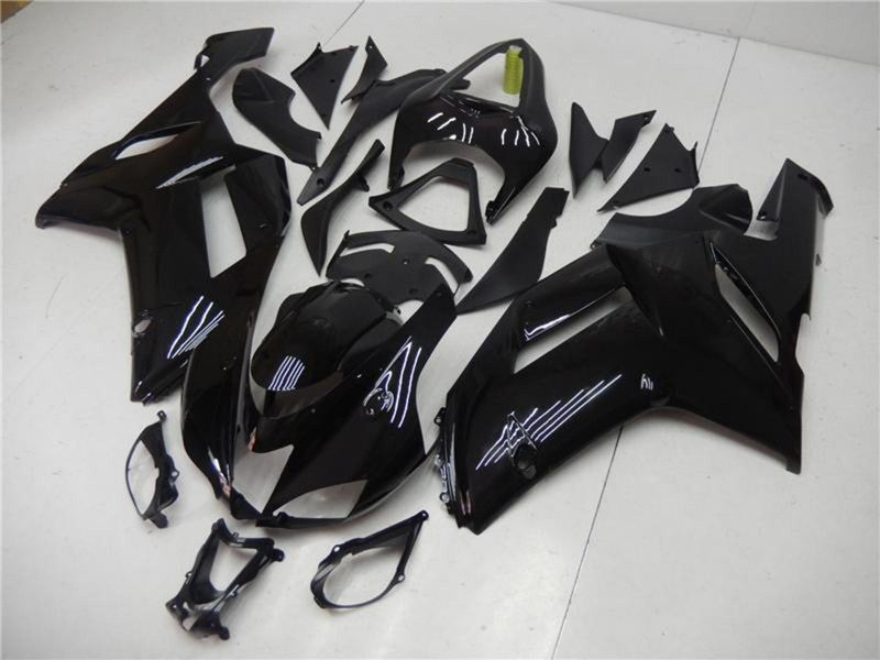 Purchase 2007-2008 Glossy Black Kawasaki ZX6R Abs Motorcycle Fairing UK