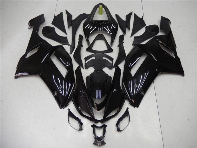 Purchase 2007-2008 Glossy Black Kawasaki ZX6R Abs Motorcycle Fairing UK