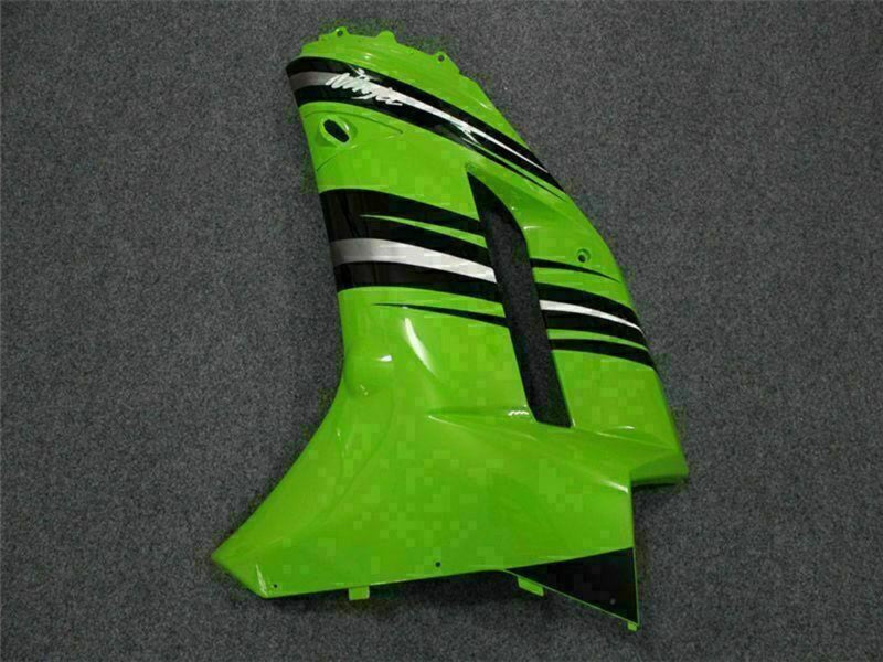 Purchase 2007-2008 Green Black Kawasaki ZX6R Motorcycle Fairing Kits UK
