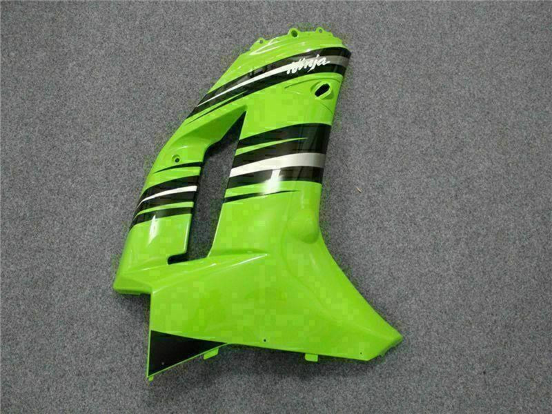 Purchase 2007-2008 Green Black Kawasaki ZX6R Motorcycle Fairing Kits UK