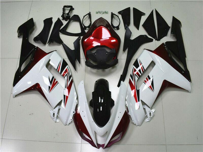 Purchase 2007-2008 White Black Red Kawasaki ZX6R Motorcycle Fairings UK