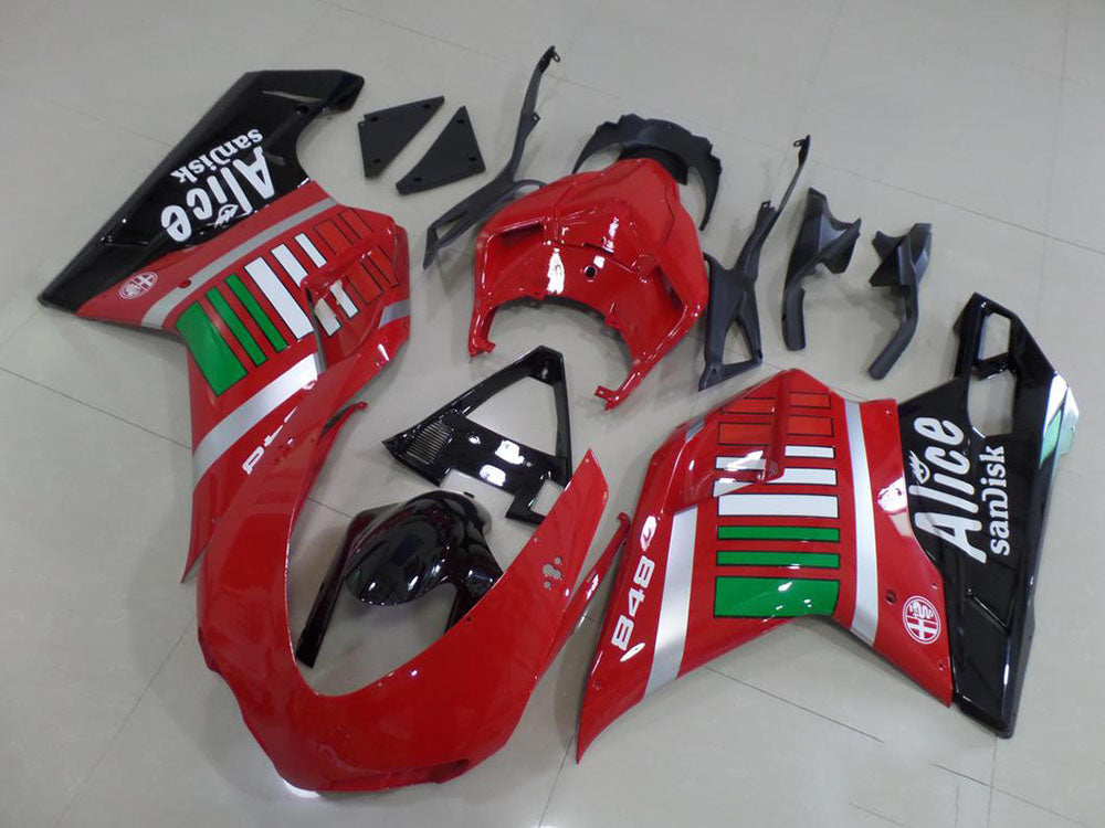 2007-2012 Ducati Ducati 848 1098 1198 Alice With Green Fairing Kit