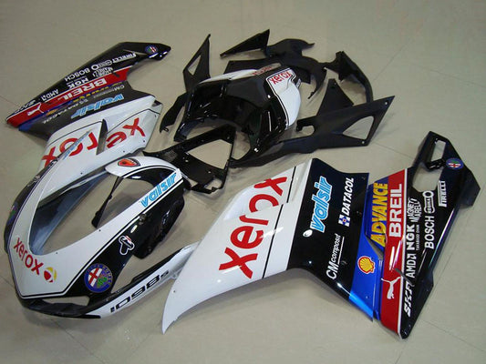 2007-2012 Ducati Ducati 848 1098 1198 Black Xerox Fairing Kit