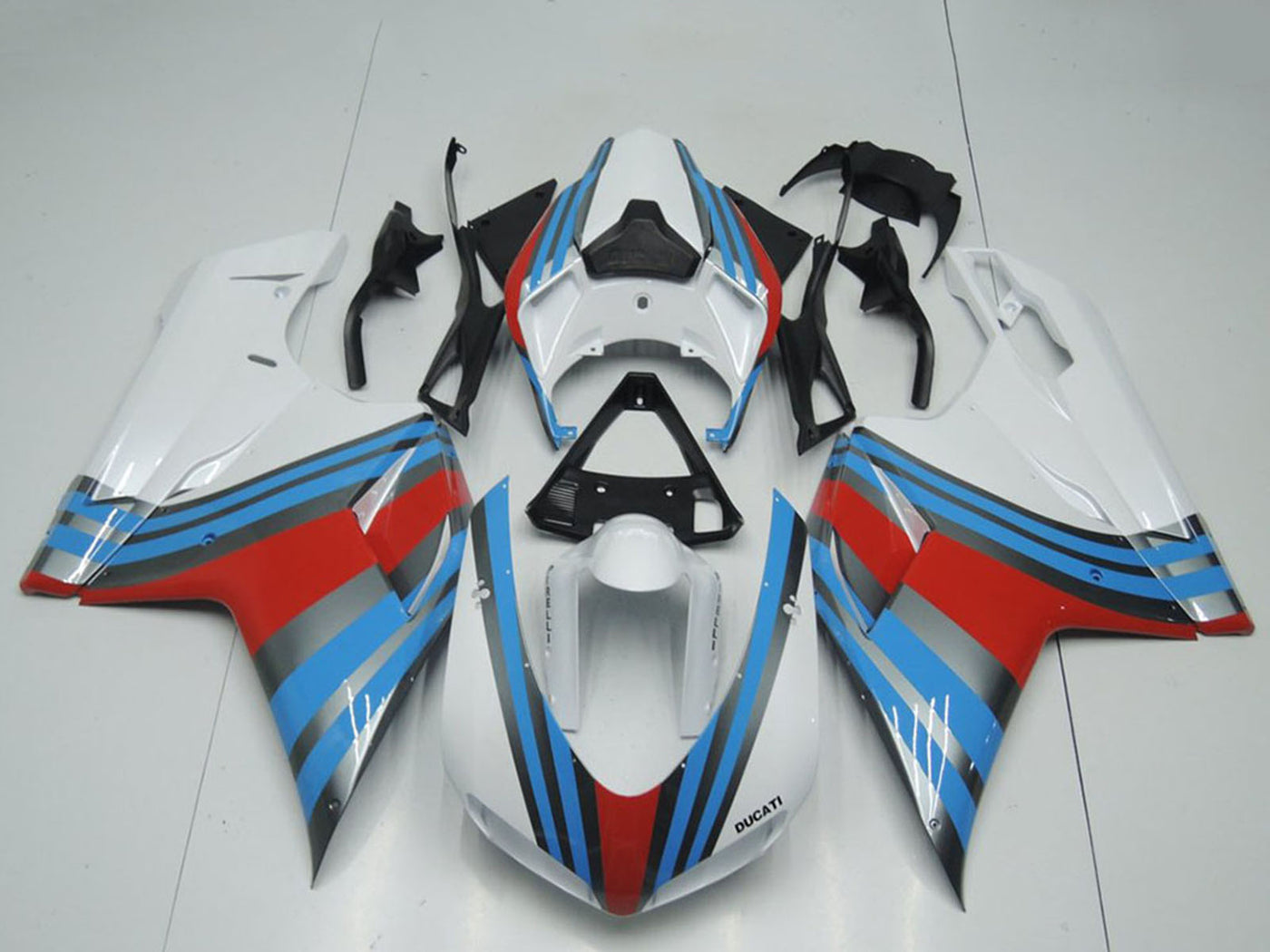 2007-2012 Ducati Ducati 848 1098 1198 Blue White Red Fairing Kit