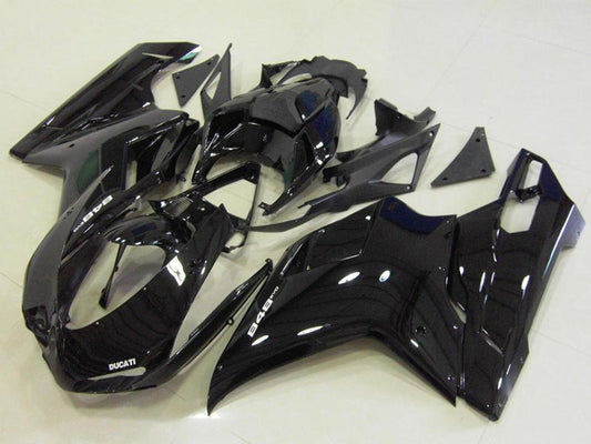 2007-2012 Ducati Ducati 848 1098 1198 Glossy Black Fairing Kit