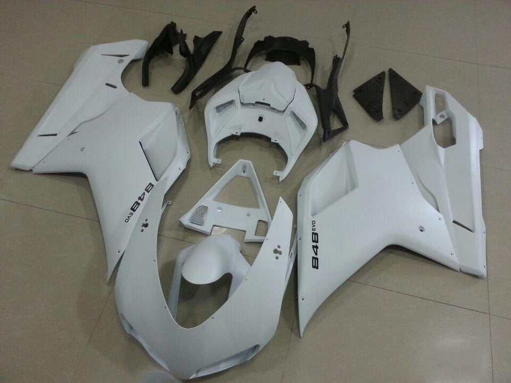 2007-2012 Ducati Ducati 848 1098 1198 Matte White Fairing Kit