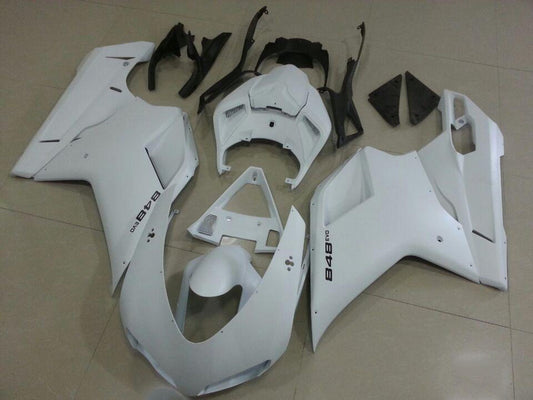2007-2012 Ducati Ducati 848 1098 1198 Matte White Fairing Kit