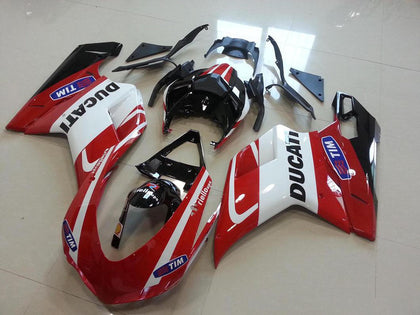 2007-2012 Ducati 1198 / 1098 / 848 Red White Fairing Kit