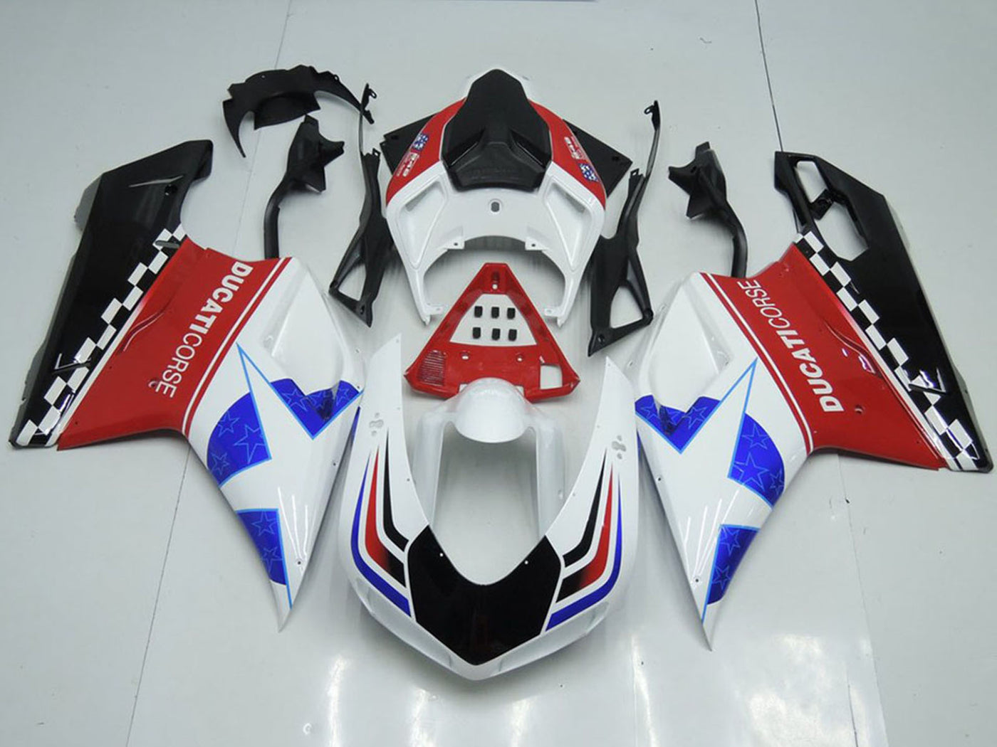 2007-2012 Ducati Ducati 848 1098 1198 Star No Number Fairing Kit