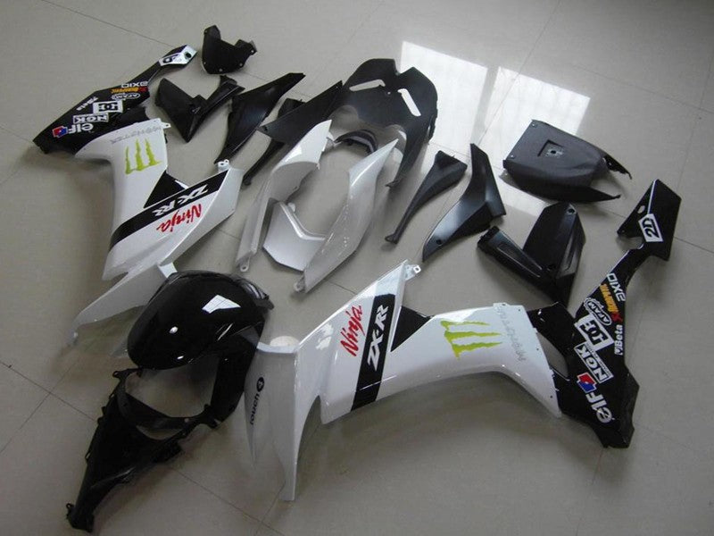 Purchase 2008-2010 White Glossy Black Red Green Monster Kawasaki ZX10R Motorcycle Fairings UK