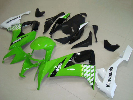 Aftermarket Motorcycle Fairings UK, 2008 2009 2010 Limed Green Kawasaki ZX10R Bike Fairing Kit UK