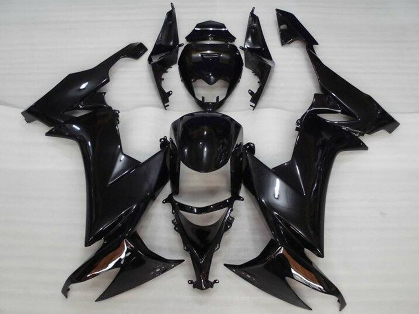 2008-2010 Kawasaki Ninja ZX10R Glossy Black Fairing Kit