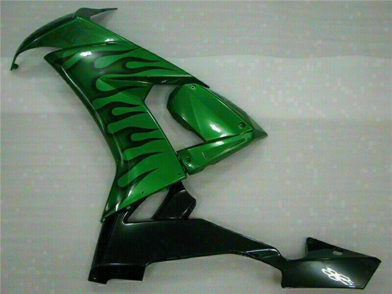 Purchase 2008-2010 Glossy Black Green Flame Kawasaki ZX10R Motorcycle Fairings UK