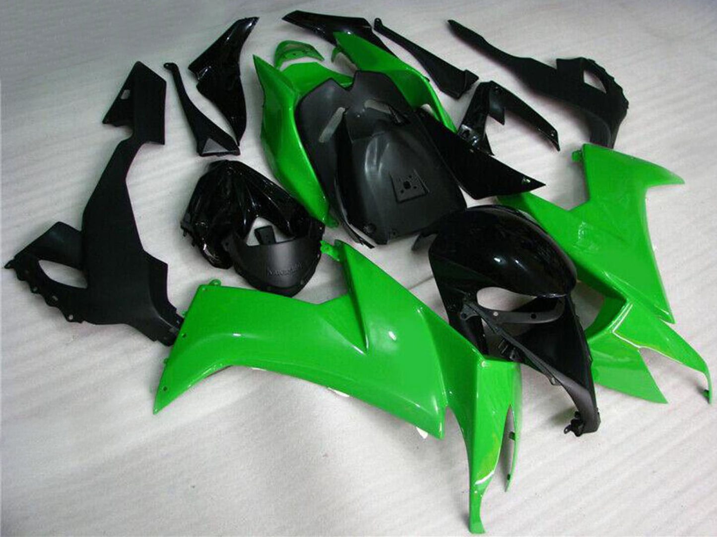 2008-2010 Kawasaki Ninja ZX10R Green Black Fairing Kit