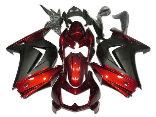 2008-2012 Kawasaki EX250 Red Grey Fairing Kit