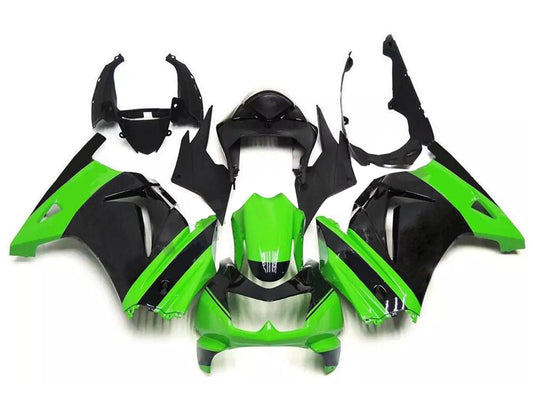 2008-2012 Kawasaki EX250 Green Black Fairing Kit