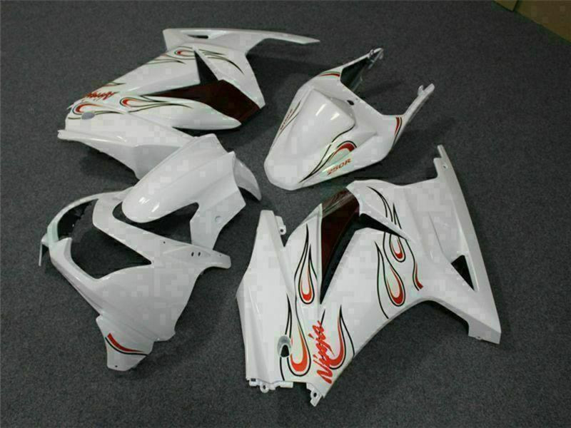 Purchase 2008-2012 White Red Kawasaki EX250 Motorcycle Fairings UK