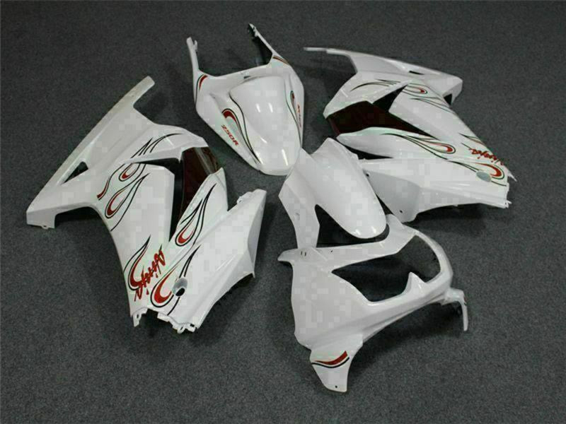 Purchase 2008-2012 White Red Kawasaki EX250 Motorcycle Fairings UK