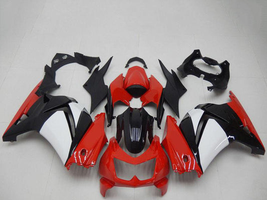 2008-2012 Kawasaki EX250 Red Black White Fairing Kit