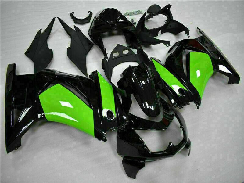 Purchase 2008-2012 Glossy Black Green Kawasaki EX250 Motorcycle Fairings UK