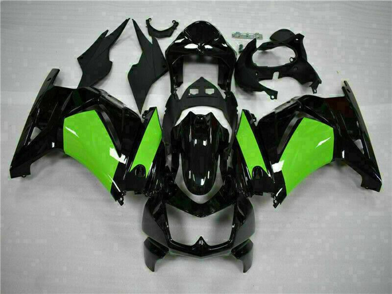 Purchase 2008-2012 Glossy Black Green Kawasaki EX250 Motorcycle Fairings UK