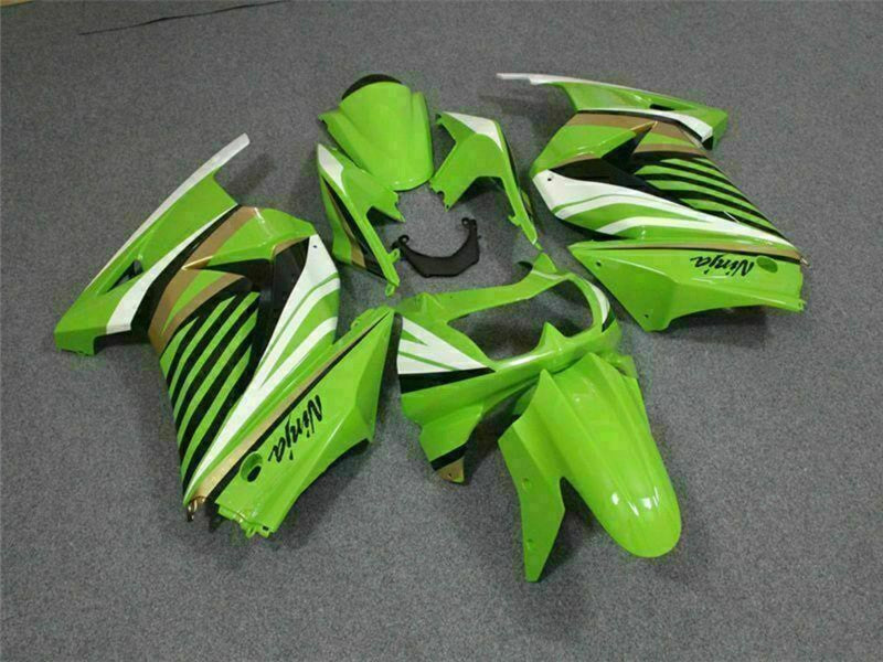 Purchase 2008-2012 Green White Black Kawasaki EX250 Motorcycle Fairing UK