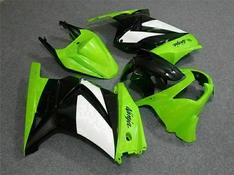 Purchase 2008-2012 Green White Black Kawasaki EX250 Motorcycle Fairings UK