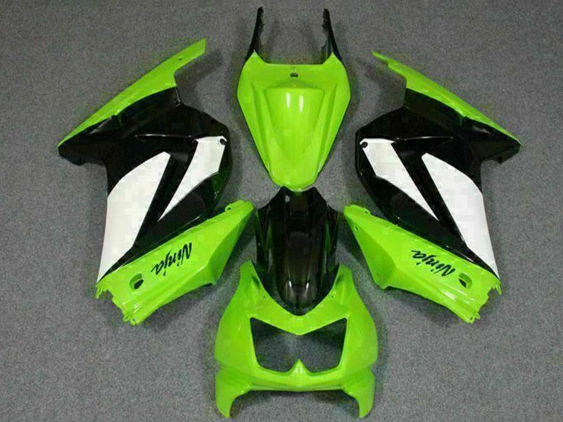 Purchase 2008-2012 Green White Black Kawasaki EX250 Motorcycle Fairings UK