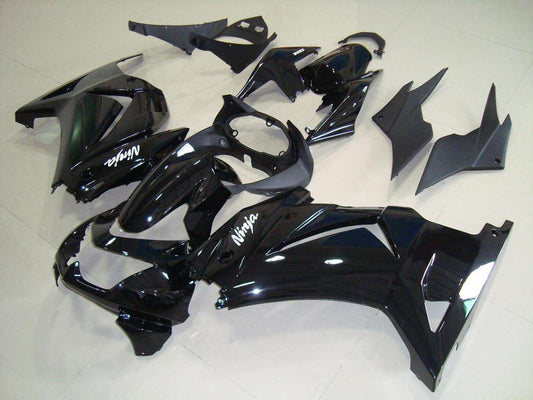 2008-2012 Kawasaki Ninja ZX250R Glossy Black Fairing Kit