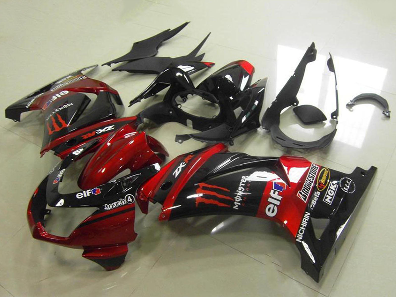 2008-2012 Kawasaki Ninja ZX250R Candy Red Monster Fairing Kit
