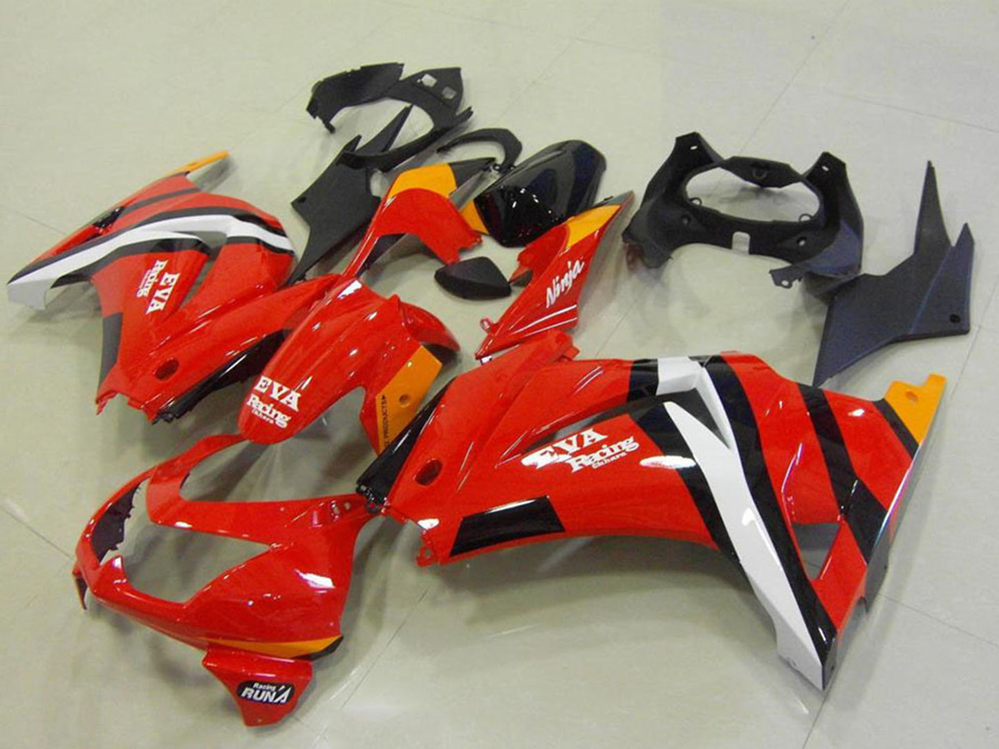 2008-2012 Kawasaki Ninja ZX250R Red Black Fairing Kit
