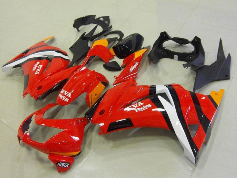 Purchase 2008-2012 Red Orange White Black Eva Racing Kawasaki ZX250R Motorcycle Fairings UK