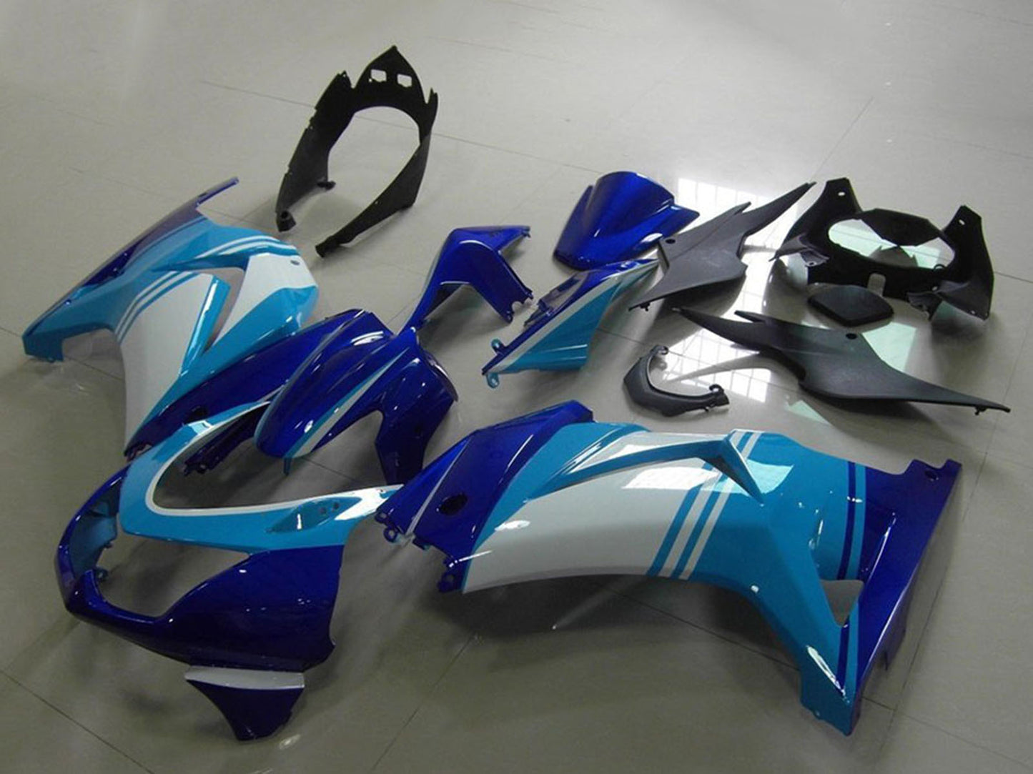 2008-2012 Kawasaki Ninja ZX250R Light And Dark Blue Fairing Kit