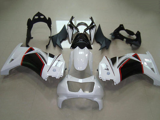 2008-2012 Kawasaki Ninja ZX250R Pearl White Black Fairing Kit