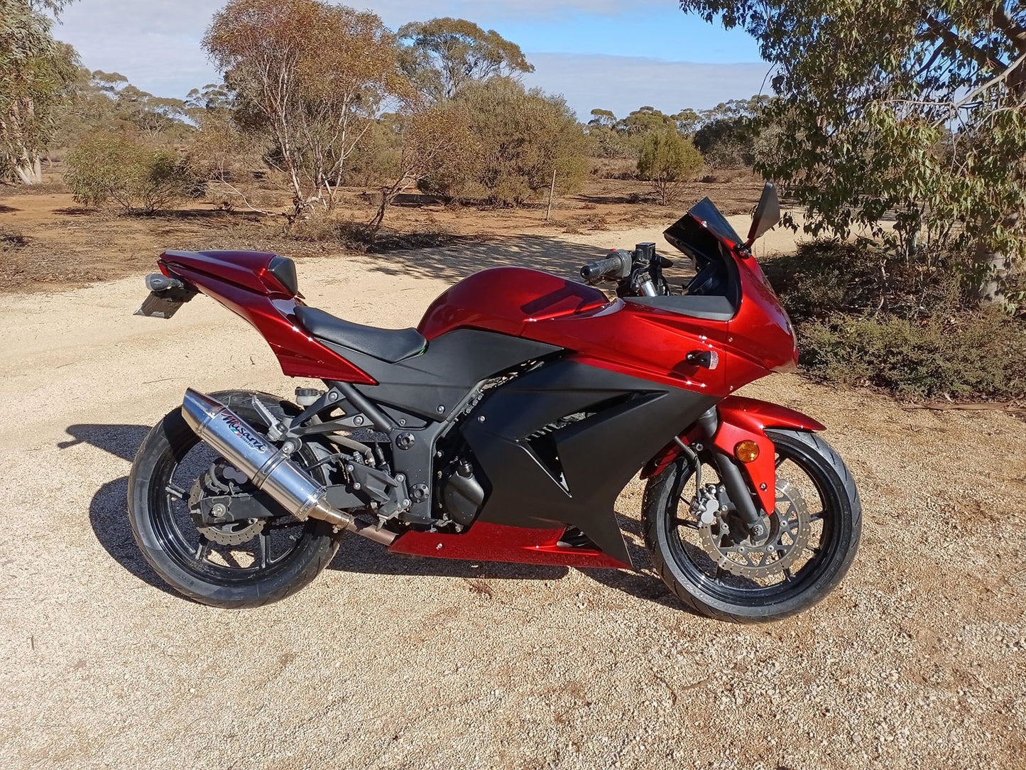 2008-2012 Kawasaki EX250 Red Grey Fairing Kit