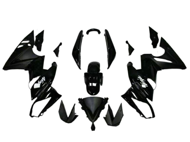 Purchase 2009-2011 Glossy Black White Decal Kawasaki EX650 Motorcycle Fairings UK