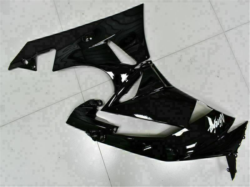 Purchase 2009-2012 Glossy Black White Ninja Kawasaki ZX6R Motorcycle Fairings UK
