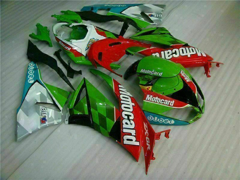 Purchase 2009-2012 Green White Red Black Blue Motocard Kawasaki ZX6R Motorcycle Fairings UK