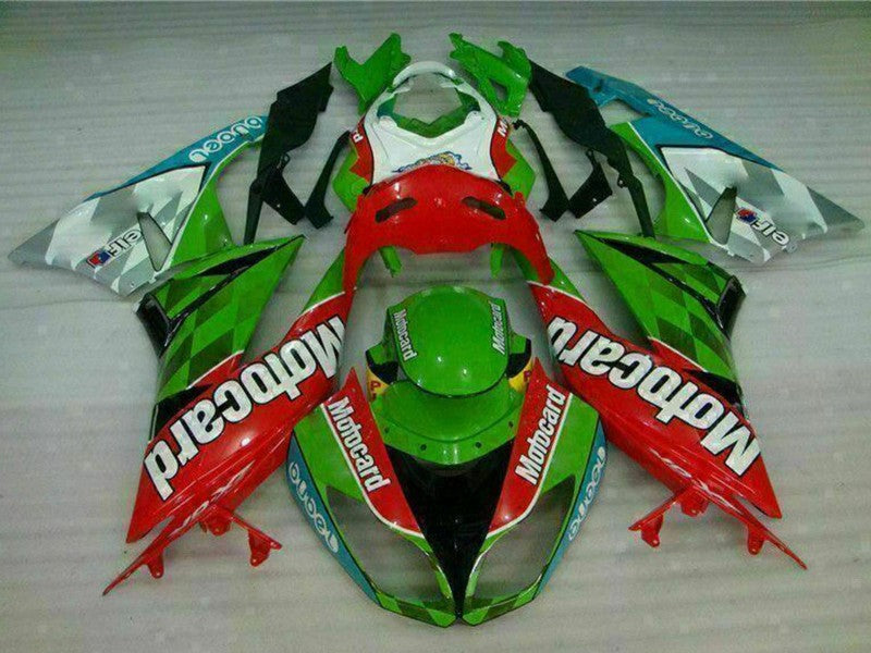 Purchase 2009-2012 Green White Red Black Blue Motocard Kawasaki ZX6R Motorcycle Fairings UK