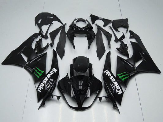 2009-2012 Kawasaki Ninja ZX6R Black With Monster Fairing Kit