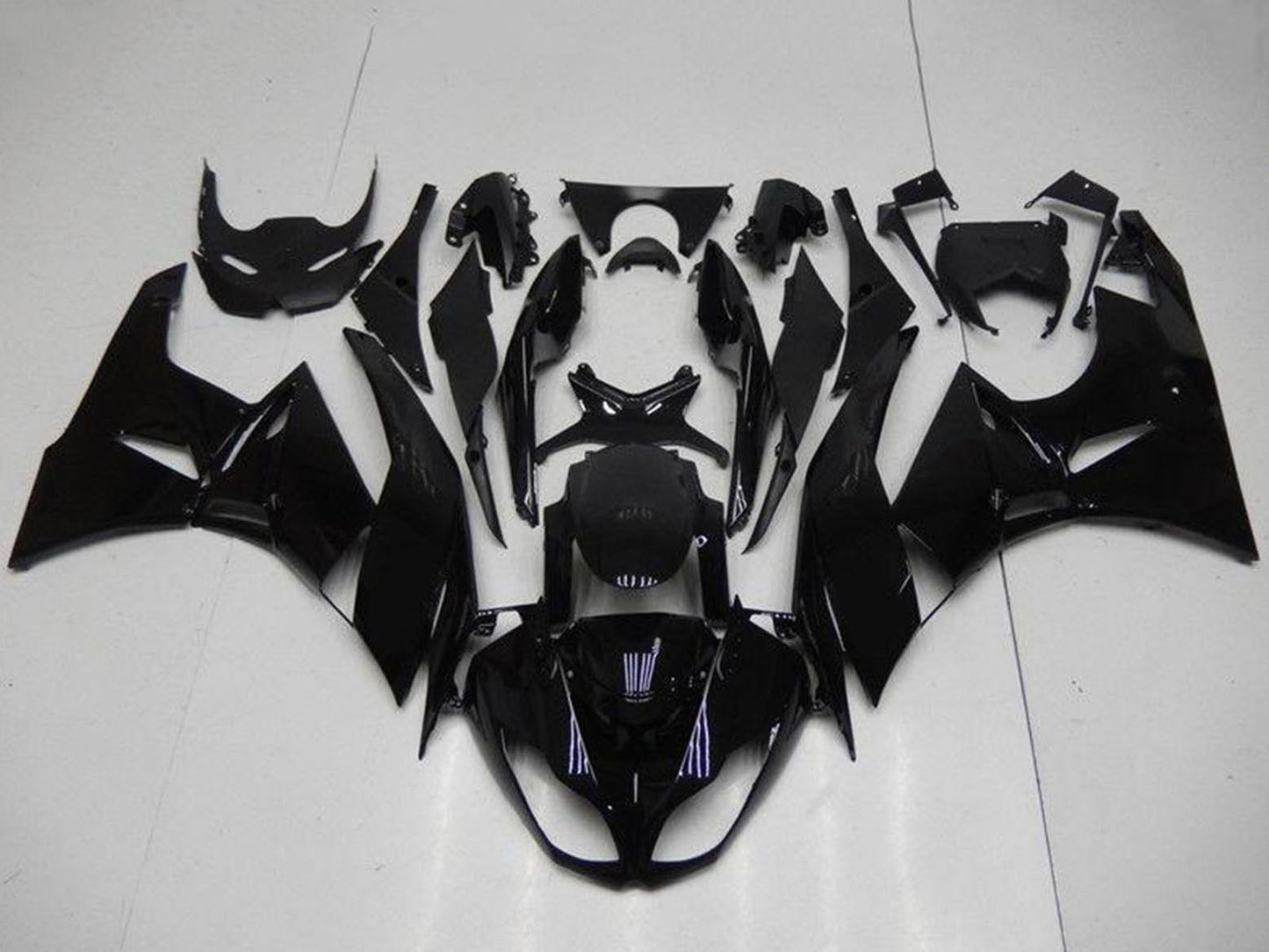 2009-2012 Kawasaki Ninja ZX6R Glossy Black Fairing Kit