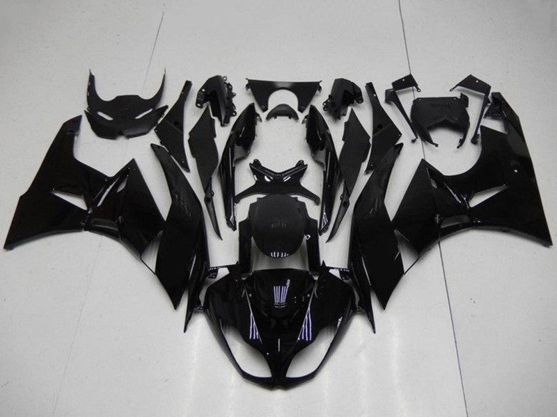 Purchase 2009-2012 Glossy Black Kawasaki ZX6R Motorcycle Fairings UK