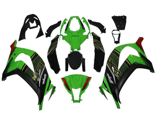 2011-2015 Kawasaki Ninja ZX10R Green Black Fairing Kit