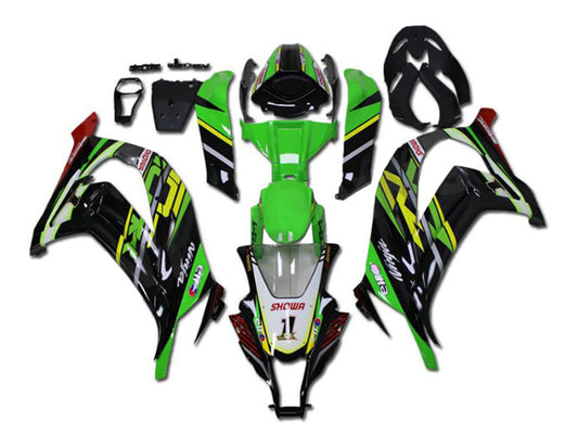 2011-2015 Kawasaki Ninja ZX10R Green Black Fairing Kit