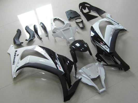 2011-2015 Kawasaki Ninja ZX10R White Black Fairing Kit