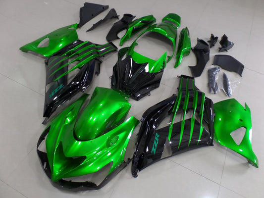 2012-2015 Kawasaki Ninja ZX14R Candy Green And Black Fairing Kit