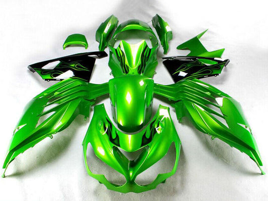 2012-2017 Kawasaki ZX14R Green Black Fairing Kit