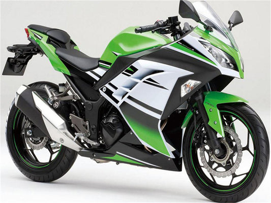 2013-2016 Kawasaki EX300 Green White Black Fairing Kit