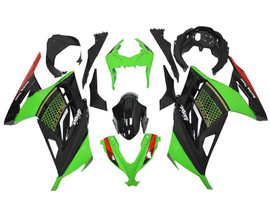 2013-2016 Kawasaki EX300 Green Black Fairing Kit